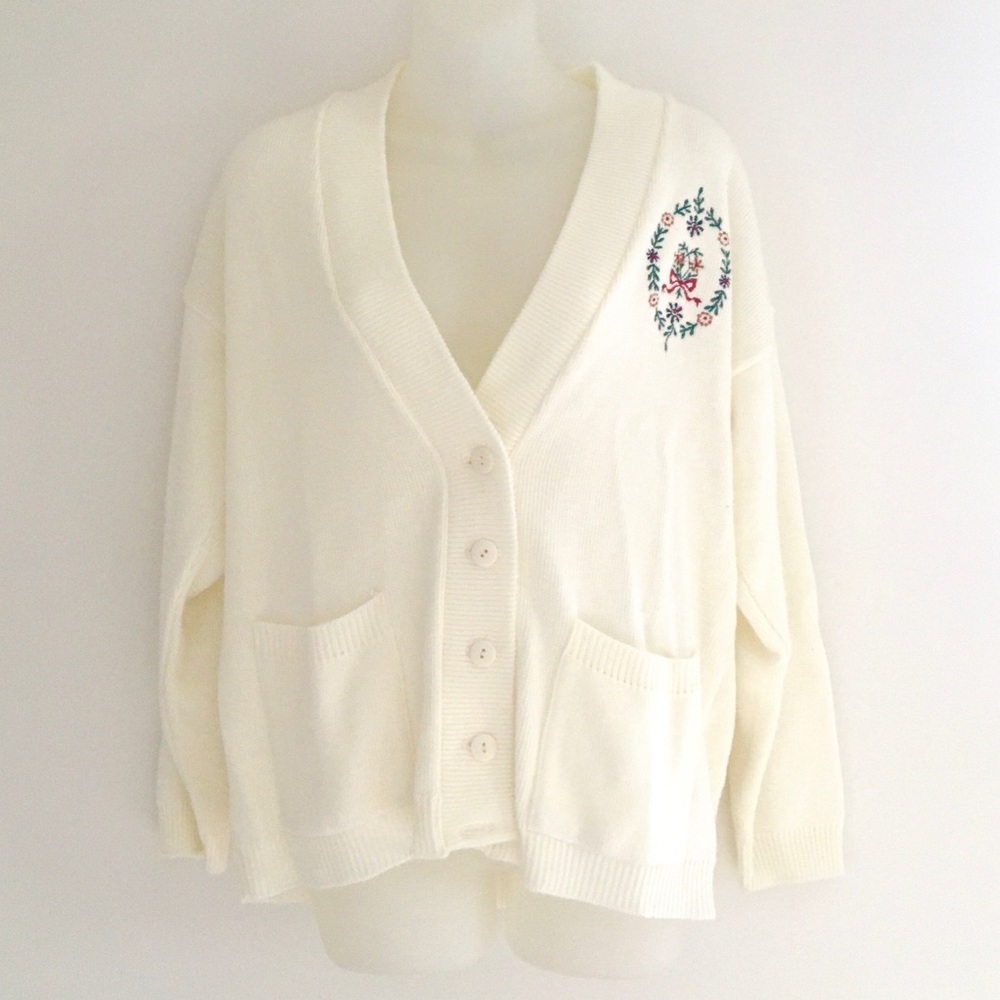 Cottagecore Vintage Embroidered Cardigan